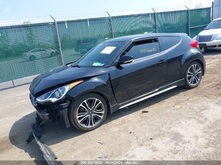 2016 Hyundai Veloster Turbo VIN: KMHTC6AE8GU273820 Lot: 39376620