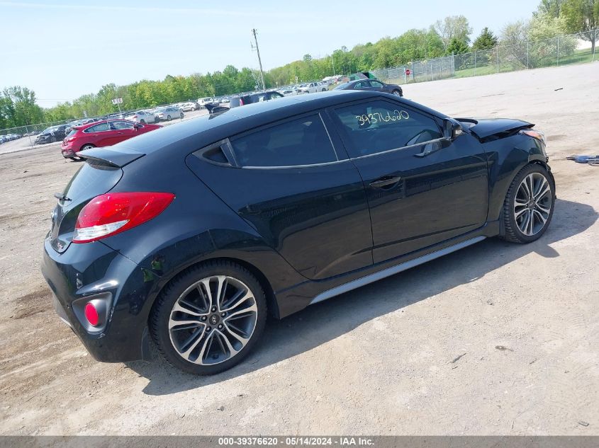 2016 Hyundai Veloster Turbo VIN: KMHTC6AE8GU273820 Lot: 39376620