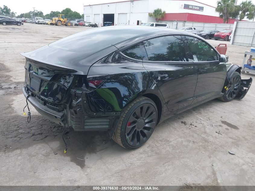 2022 Tesla Model 3 Performance Dual Motor All-Wheel Drive VIN: 5YJ3E1EC4NF326156 Lot: 39376630