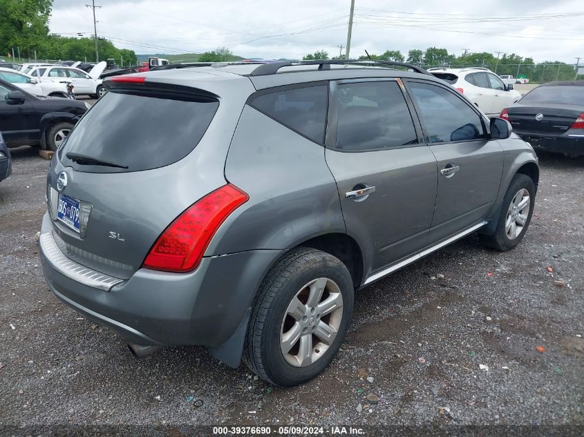 2006 Nissan Murano Sl VIN: JN8AZ08T06W410977 Lot: 39376690