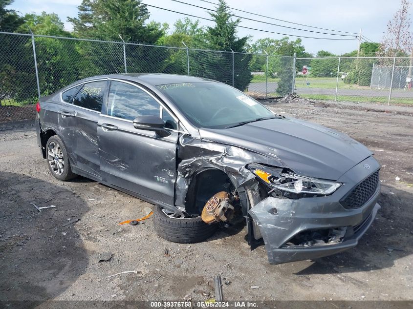 2017 Ford Fusion Energi Se Luxury VIN: 3FA6P0PU8HR409802 Lot: 39376758