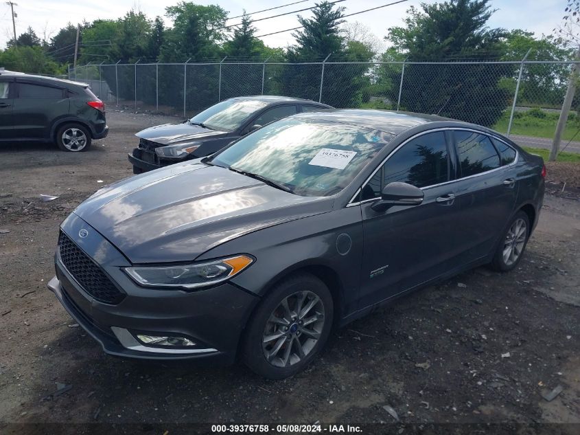 2017 Ford Fusion Energi Se Luxury VIN: 3FA6P0PU8HR409802 Lot: 39376758