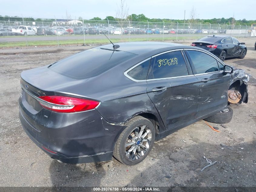 2017 Ford Fusion Energi Se Luxury VIN: 3FA6P0PU8HR409802 Lot: 39376758