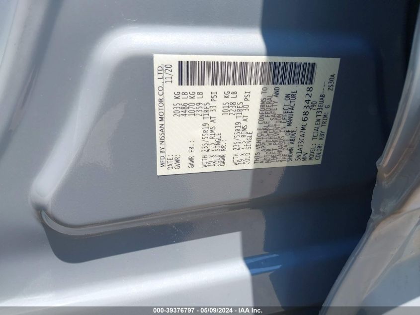 2021 NISSAN ROGUE SL - 5N1AT3CA7MC683428