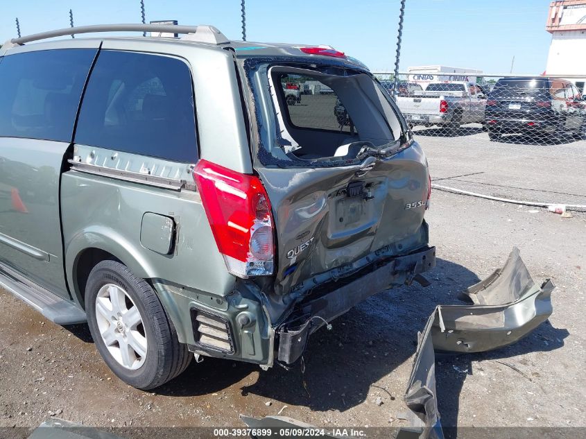 2005 Nissan Quest 3.5 Sl VIN: 5N1BV28U05N116124 Lot: 39376899