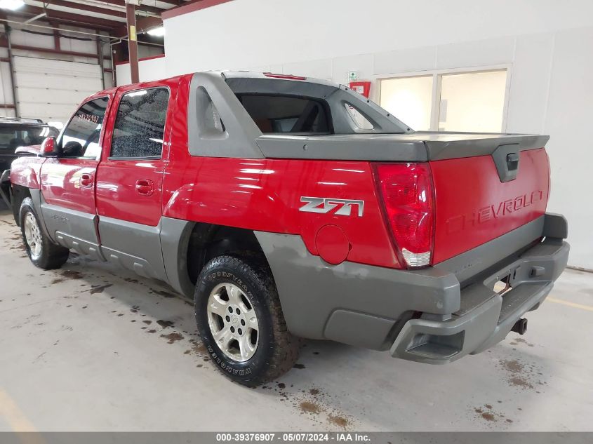 2002 Chevrolet Avalanche 1500 VIN: 3GNEK13T82G271776 Lot: 39376907