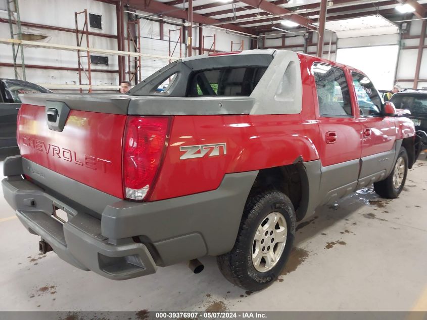 2002 Chevrolet Avalanche 1500 VIN: 3GNEK13T82G271776 Lot: 39376907