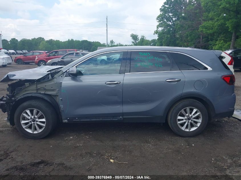 2019 Kia Sorento 2.4L L VIN: 5XYPG4A39KG601186 Lot: 39376949