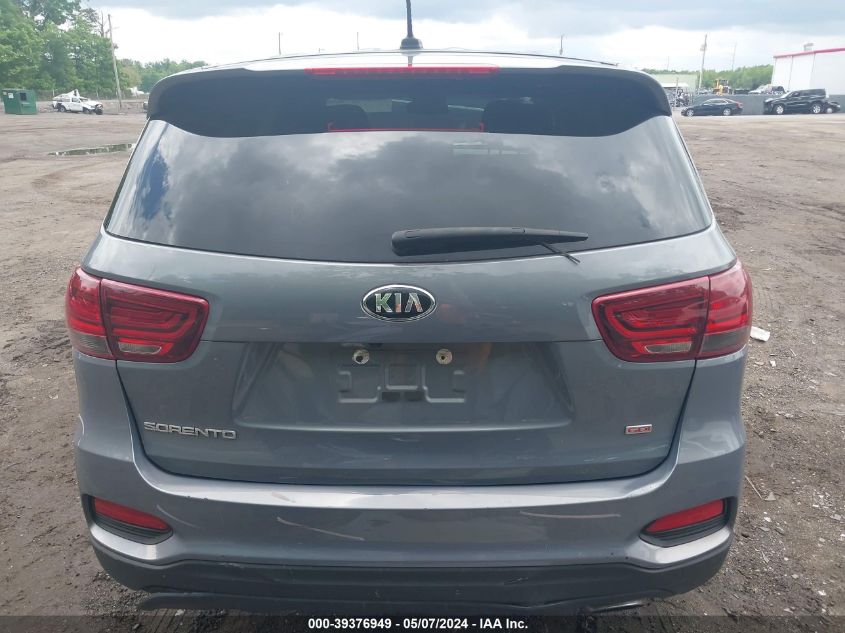 2019 Kia Sorento 2.4L L VIN: 5XYPG4A39KG601186 Lot: 39376949