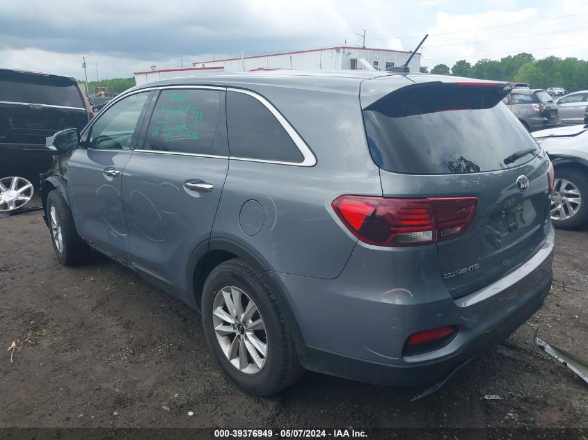 2019 Kia Sorento 2.4L L VIN: 5XYPG4A39KG601186 Lot: 39376949