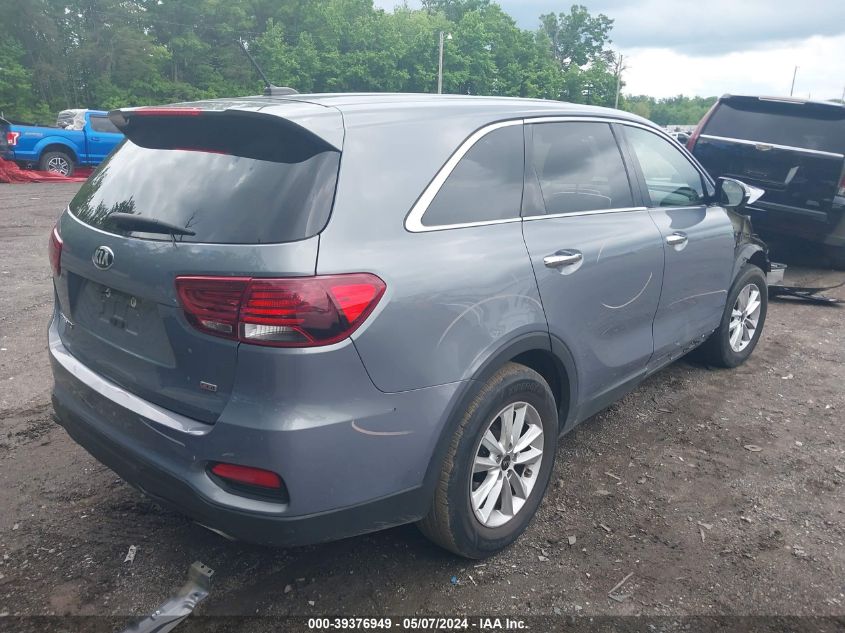 2019 Kia Sorento 2.4L L VIN: 5XYPG4A39KG601186 Lot: 39376949