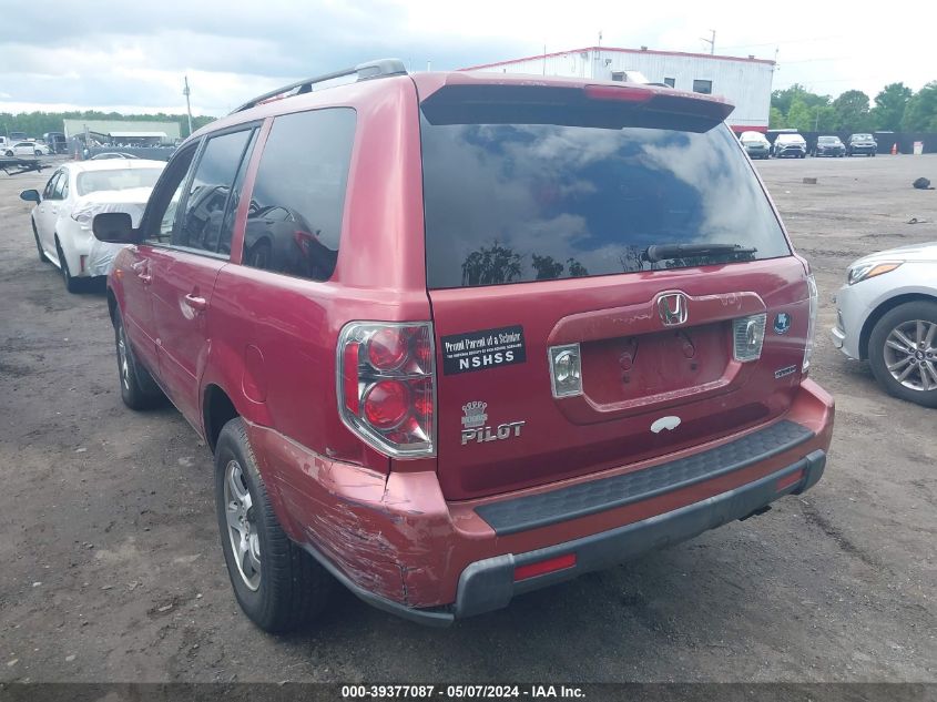 2006 Honda Pilot Ex-L VIN: 2HKYF185X6H511251 Lot: 39377087