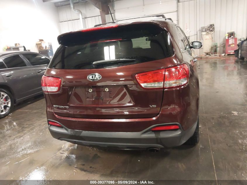 2017 Kia Sorento 3.3L Lx VIN: 5XYPGDA50HG326740 Lot: 39377095