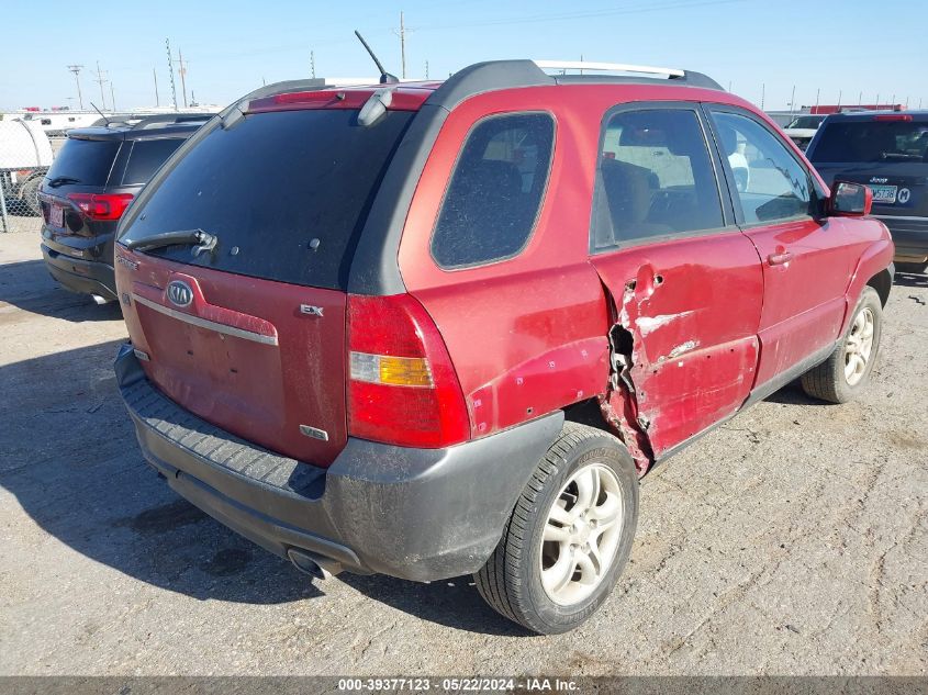 2008 Kia Sportage Ex V6 VIN: KNDJE723887536638 Lot: 39377123