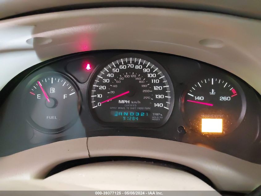 2003 Chevrolet Impala Police VIN: 2G1WF55KX39372240 Lot: 39377125