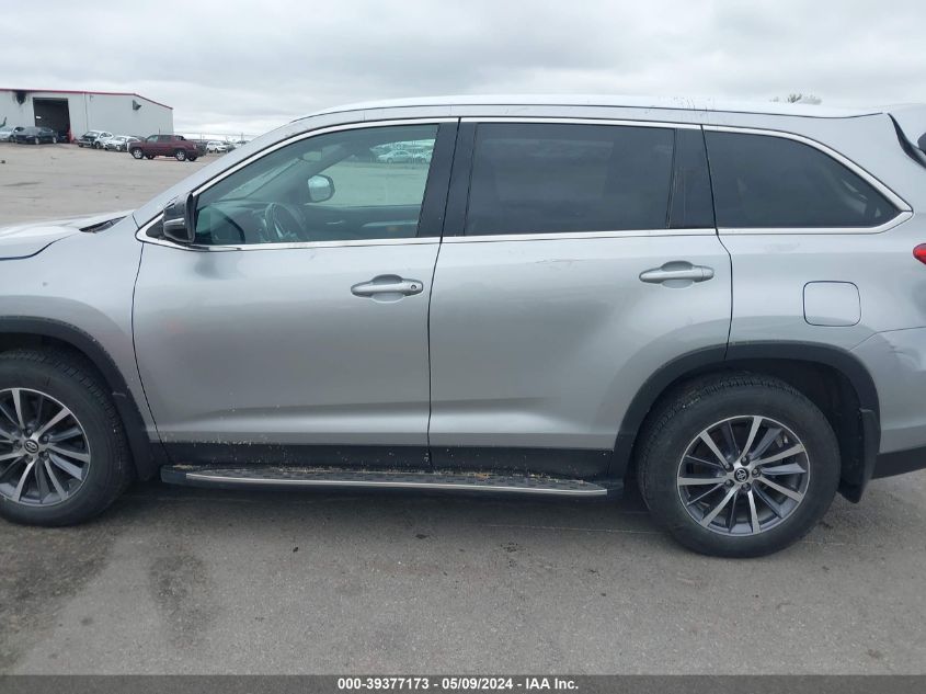 2019 Toyota Highlander Xle VIN: 5TDKZRFH8KS555004 Lot: 39377173