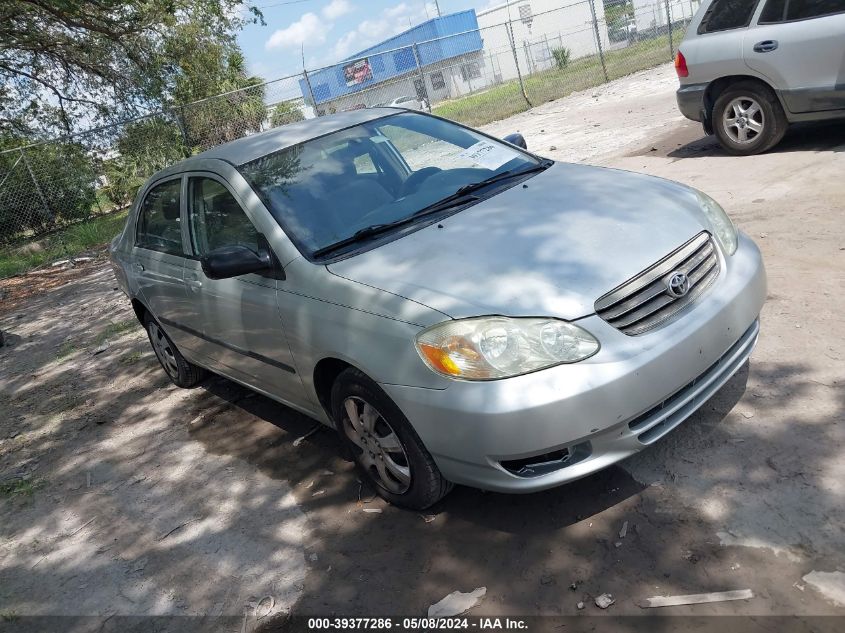 2003 Toyota Corolla Ce VIN: JTDBR32E830040579 Lot: 39377286