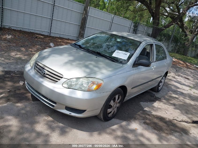 2003 Toyota Corolla Ce VIN: JTDBR32E830040579 Lot: 39377286