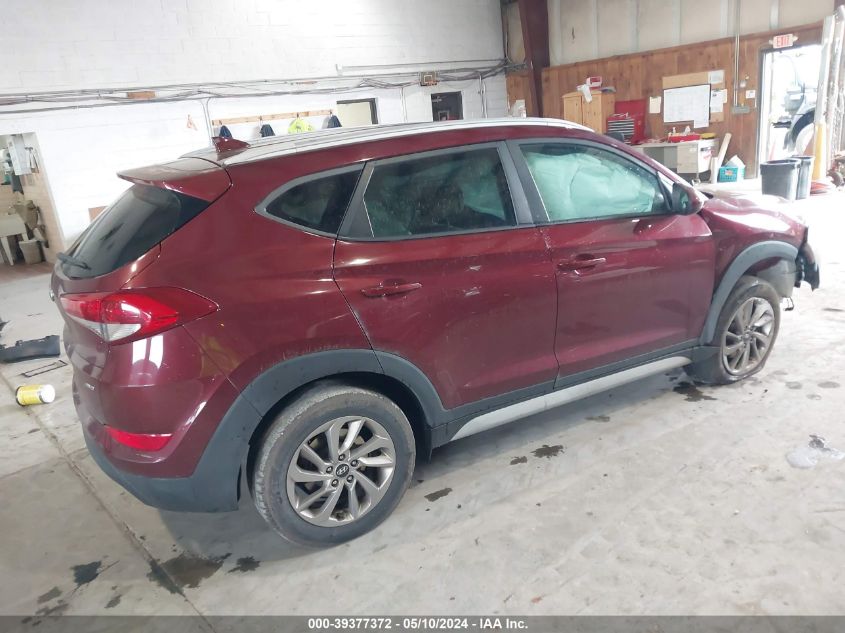 2018 Hyundai Tucson Sel VIN: KM8J3CA49JU643712 Lot: 39377372