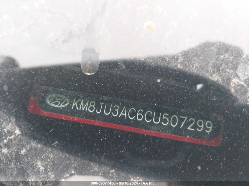 2012 Hyundai Tucson Gls VIN: KM8JU3AC6CU507299 Lot: 39377456
