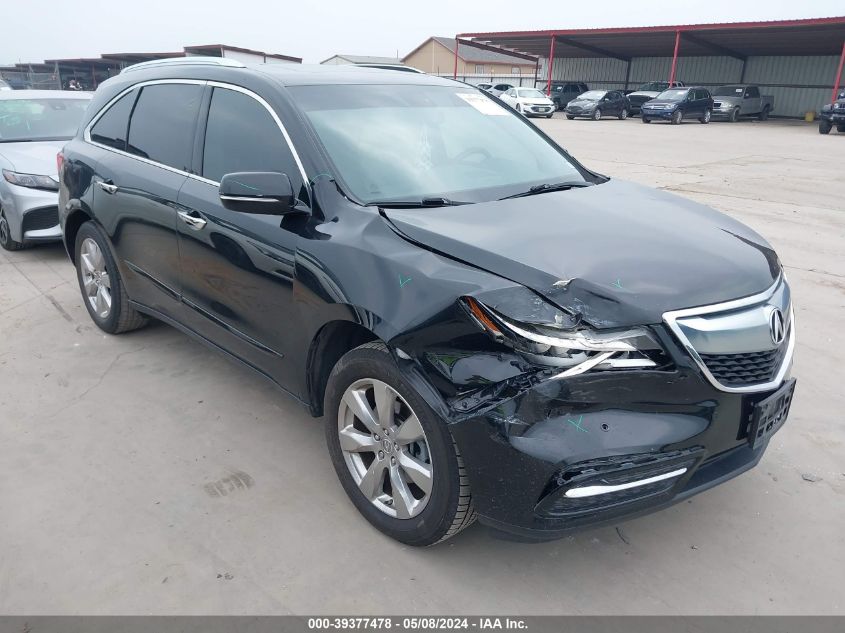 2015 Acura Mdx Advance Pkg W/Entertainment Pkg VIN: 5FRYD3H86FB003934 Lot: 39377478