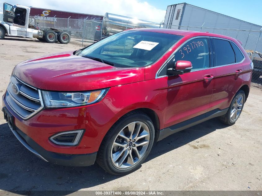 2018 Ford Edge Titanium VIN: 2FMPK4K8XJBB72910 Lot: 39377480