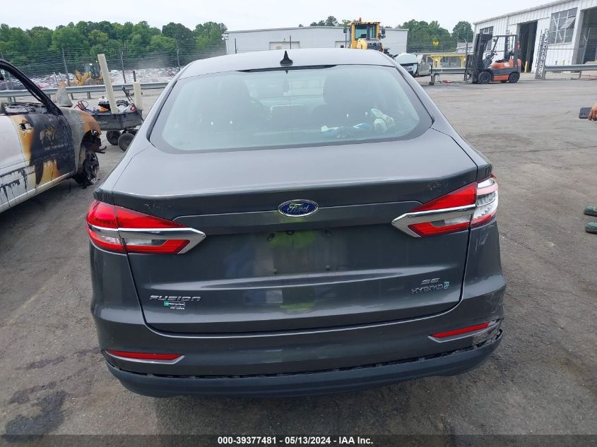 2019 Ford Fusion Hybrid Se VIN: 3FA6P0LUXKR116612 Lot: 39377481