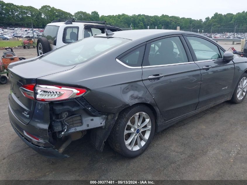 2019 Ford Fusion Hybrid Se VIN: 3FA6P0LUXKR116612 Lot: 39377481