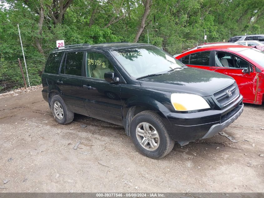 2005 Honda Pilot Ex-L VIN: 2HKYF18625H534739 Lot: 39377546