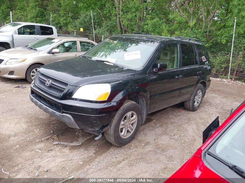 2005 Honda Pilot Ex-L VIN: 2HKYF18625H534739 Lot: 39377546