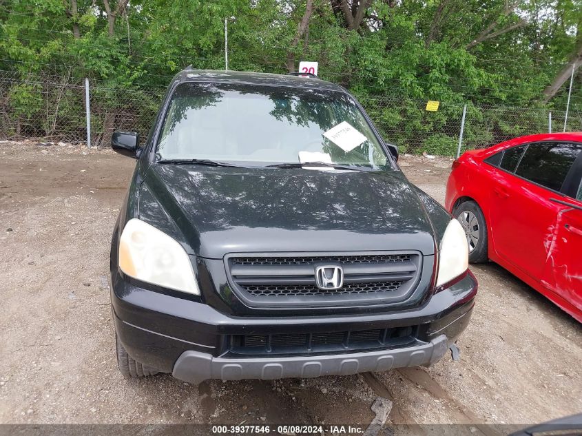 2005 Honda Pilot Ex-L VIN: 2HKYF18625H534739 Lot: 39377546