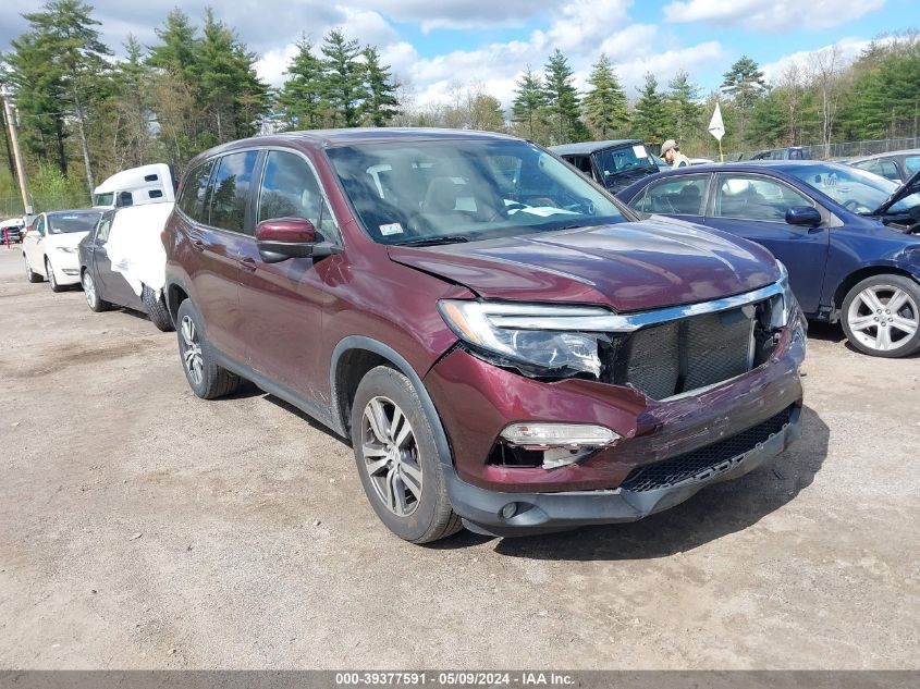 2016 Honda Pilot Ex-L VIN: 5FNYF6H59GB007836 Lot: 39377591