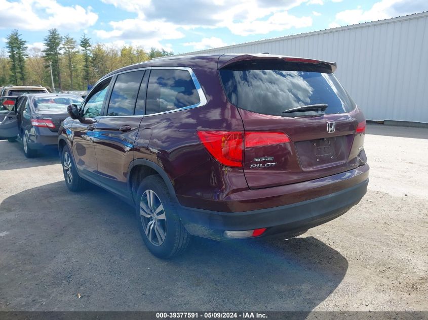 2016 Honda Pilot Ex-L VIN: 5FNYF6H59GB007836 Lot: 39377591