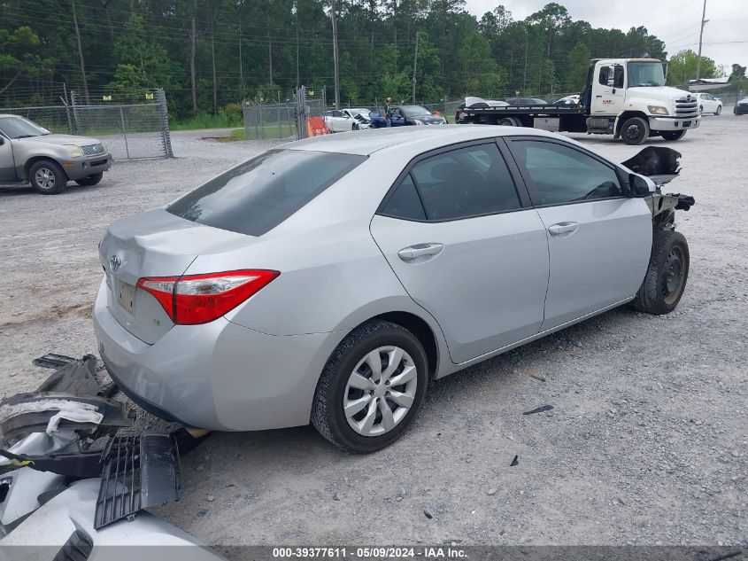 2016 Toyota Corolla Le VIN: 2T1BURHE7GC636285 Lot: 39377611