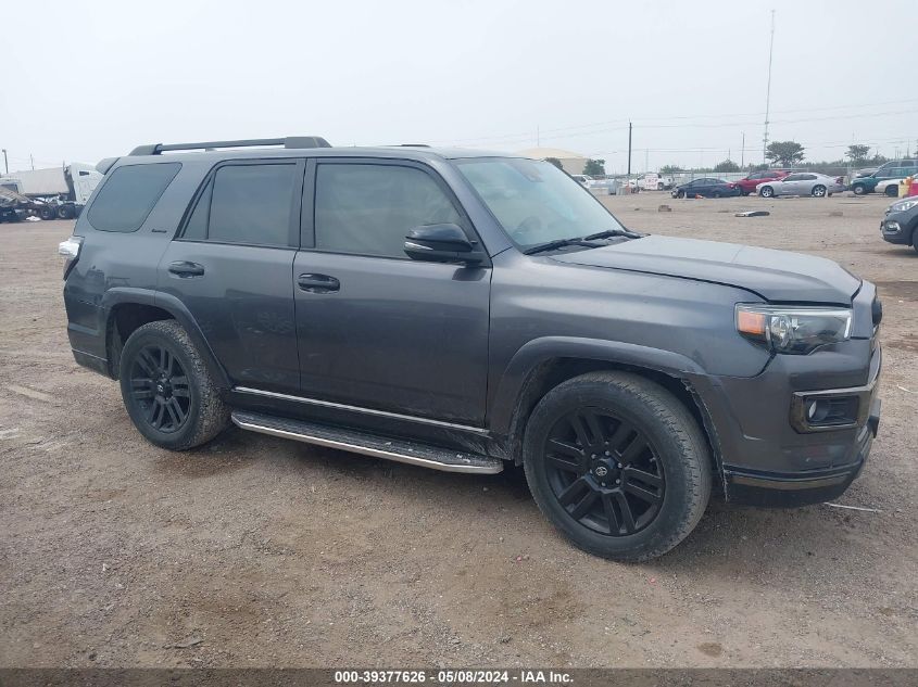 2020 Toyota 4Runner Nightshade Special Edition VIN: JTEBU5JR1L5826866 Lot: 39377626