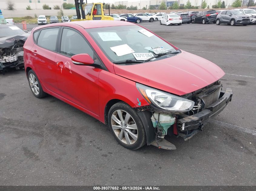 2013 Hyundai Accent Gls/Se VIN: KMHCU5AE7DU134250 Lot: 39377652