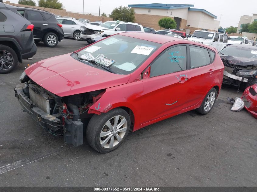 2013 Hyundai Accent Gls/Se VIN: KMHCU5AE7DU134250 Lot: 39377652