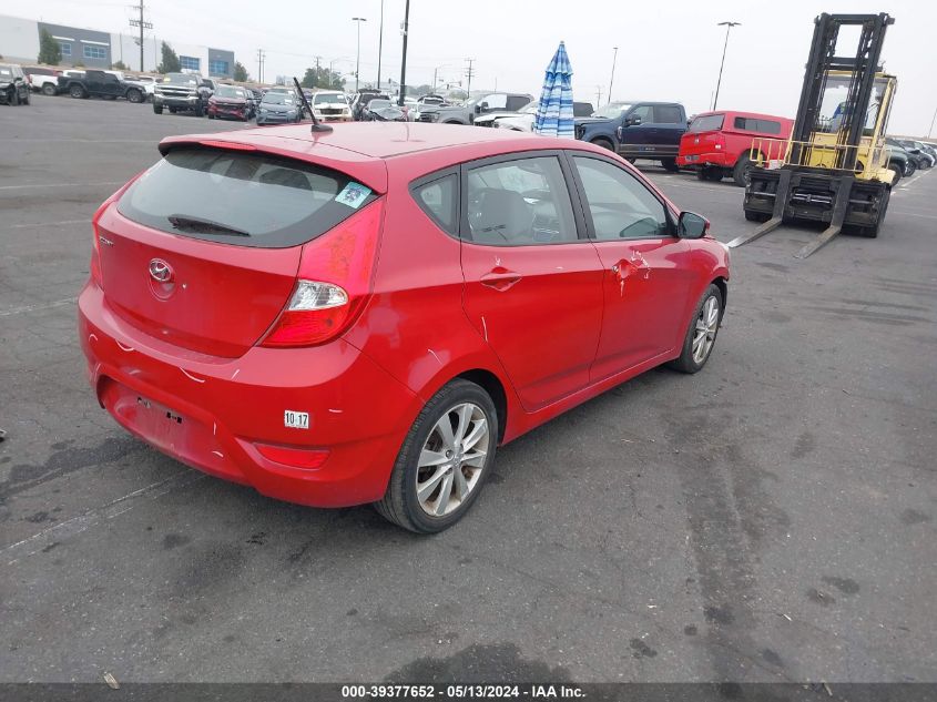 2013 Hyundai Accent Gls/Se VIN: KMHCU5AE7DU134250 Lot: 39377652