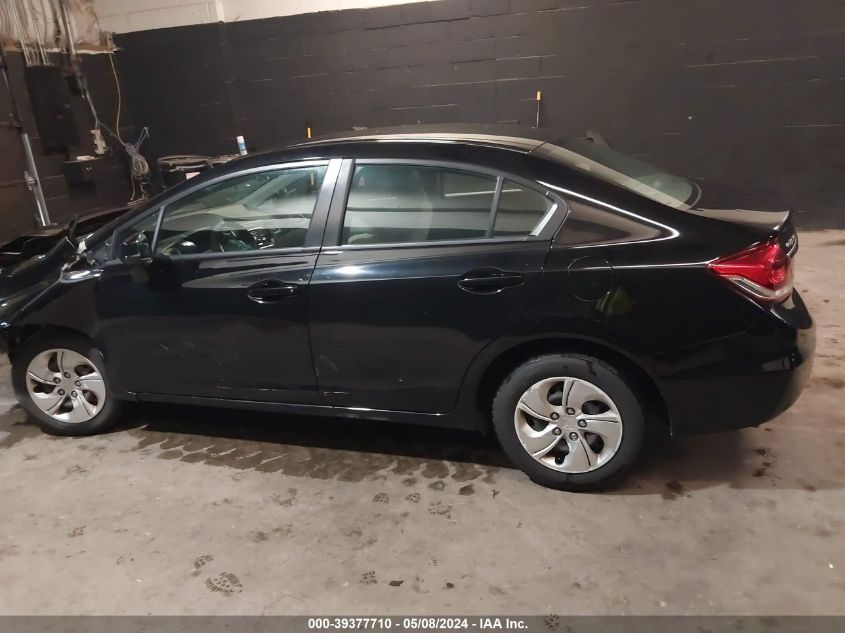 2013 Honda Civic Lx VIN: 2HGFB2F51DH599352 Lot: 39377710