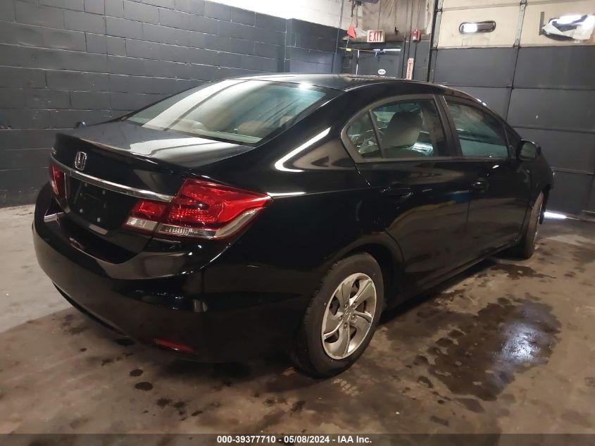 2013 Honda Civic Lx VIN: 2HGFB2F51DH599352 Lot: 39377710