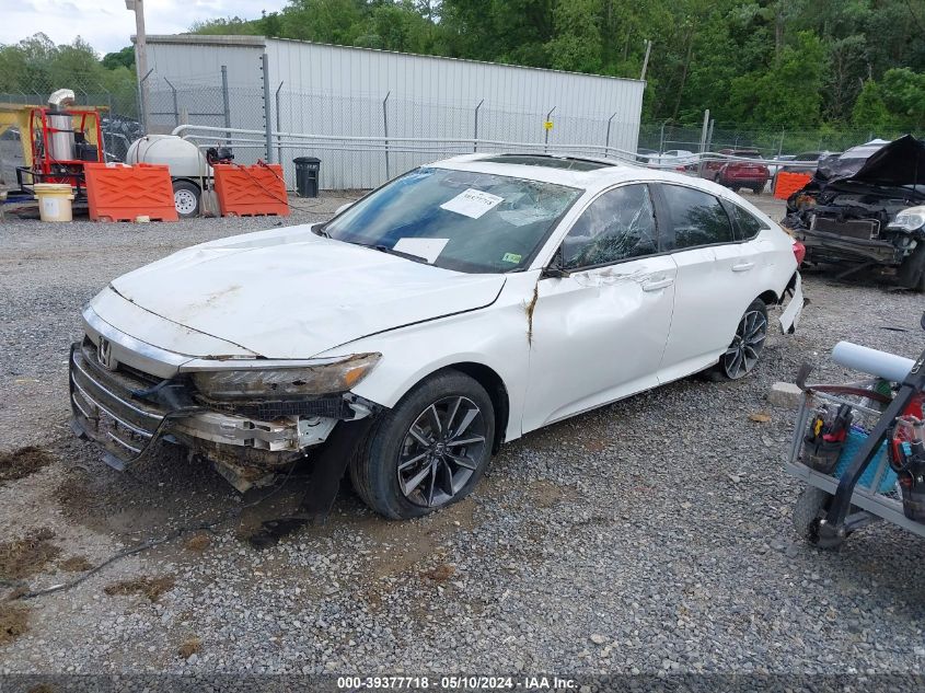 2021 Honda Accord Ex-L VIN: 1HGCV1F58MA107077 Lot: 39377718