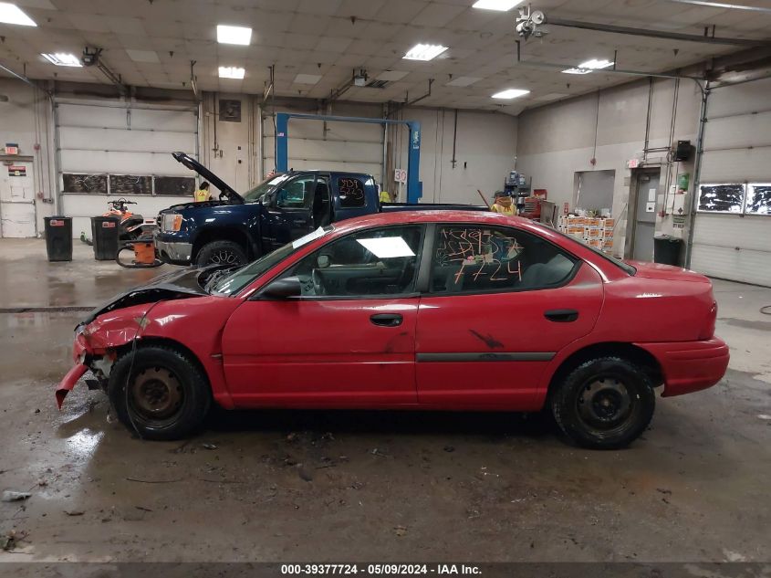 1996 Dodge Neon VIN: 1B3ES27C9TD532051 Lot: 39377724