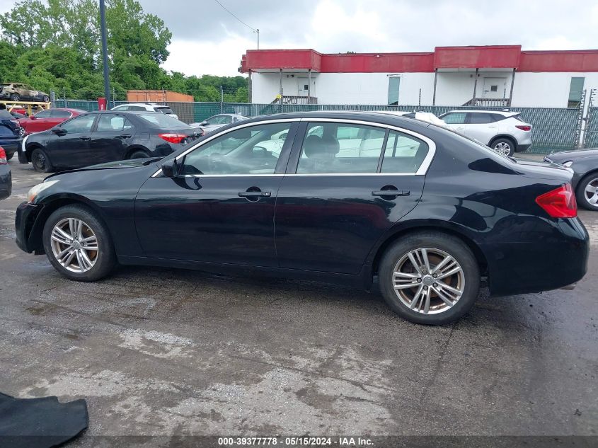 2012 Infiniti G37X VIN: JN1CV6AR2CM683141 Lot: 39377778