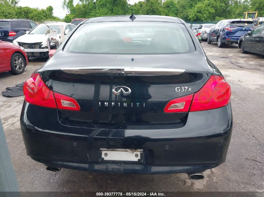 2012 Infiniti G37X VIN: JN1CV6AR2CM683141 Lot: 39377778