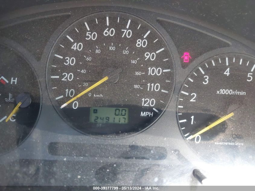 2002 Subaru Impreza 2.5Ts VIN: JF1GG65542G808174 Lot: 39377799