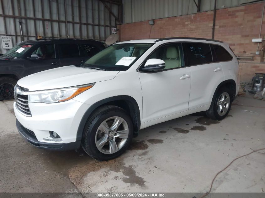 2015 Toyota Highlander Limited Platinum V6 VIN: 5TDDKRFH8FS174353 Lot: 39377805