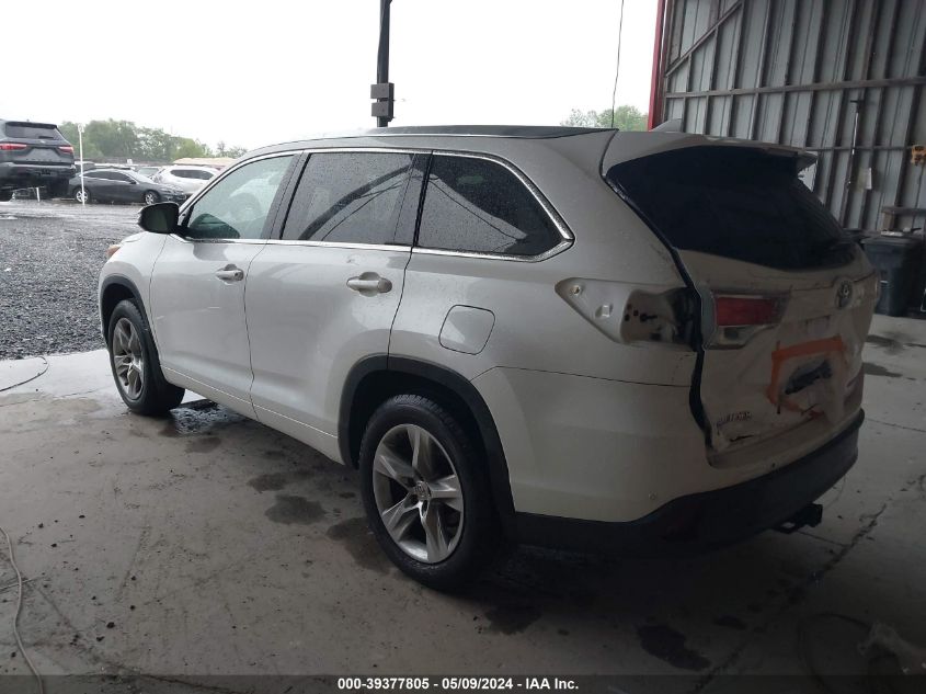 2015 Toyota Highlander Limited Platinum V6 VIN: 5TDDKRFH8FS174353 Lot: 39377805