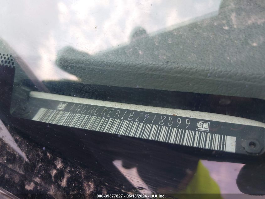 2011 Chevrolet Silverado 1500 Ls VIN: 1GCRCREA1BZ218399 Lot: 39377827