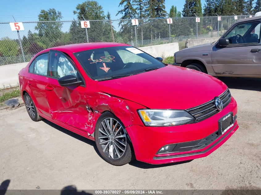 2016 Volkswagen Jetta 1.8T Sport VIN: 3VWD17AJ7GM253982 Lot: 39378027