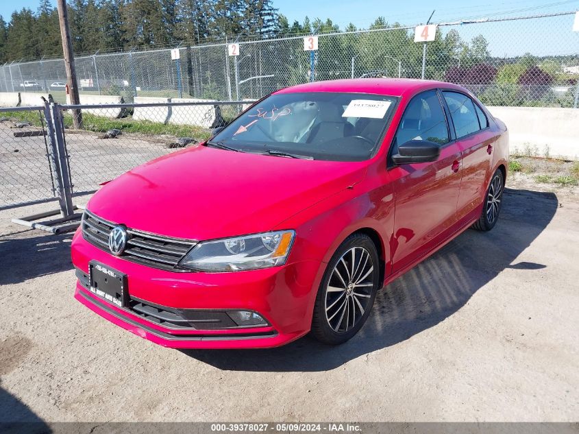 2016 Volkswagen Jetta 1.8T Sport VIN: 3VWD17AJ7GM253982 Lot: 39378027